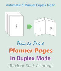 How to Print Planner Pages in Duplex Mode