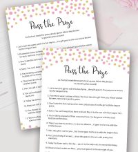 pass the prize baby shower