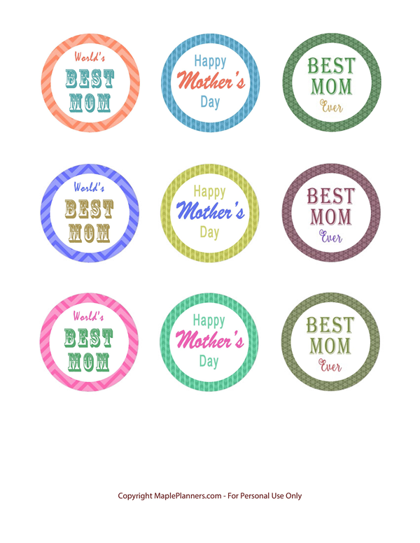 Mother Day Cupcake Toppers