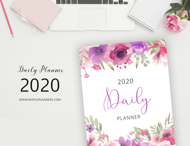 Daily Planner 2020 - Monthly Weekly Planner Printables