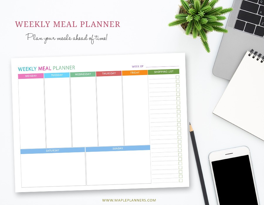 Weekly Meal Planner Printable