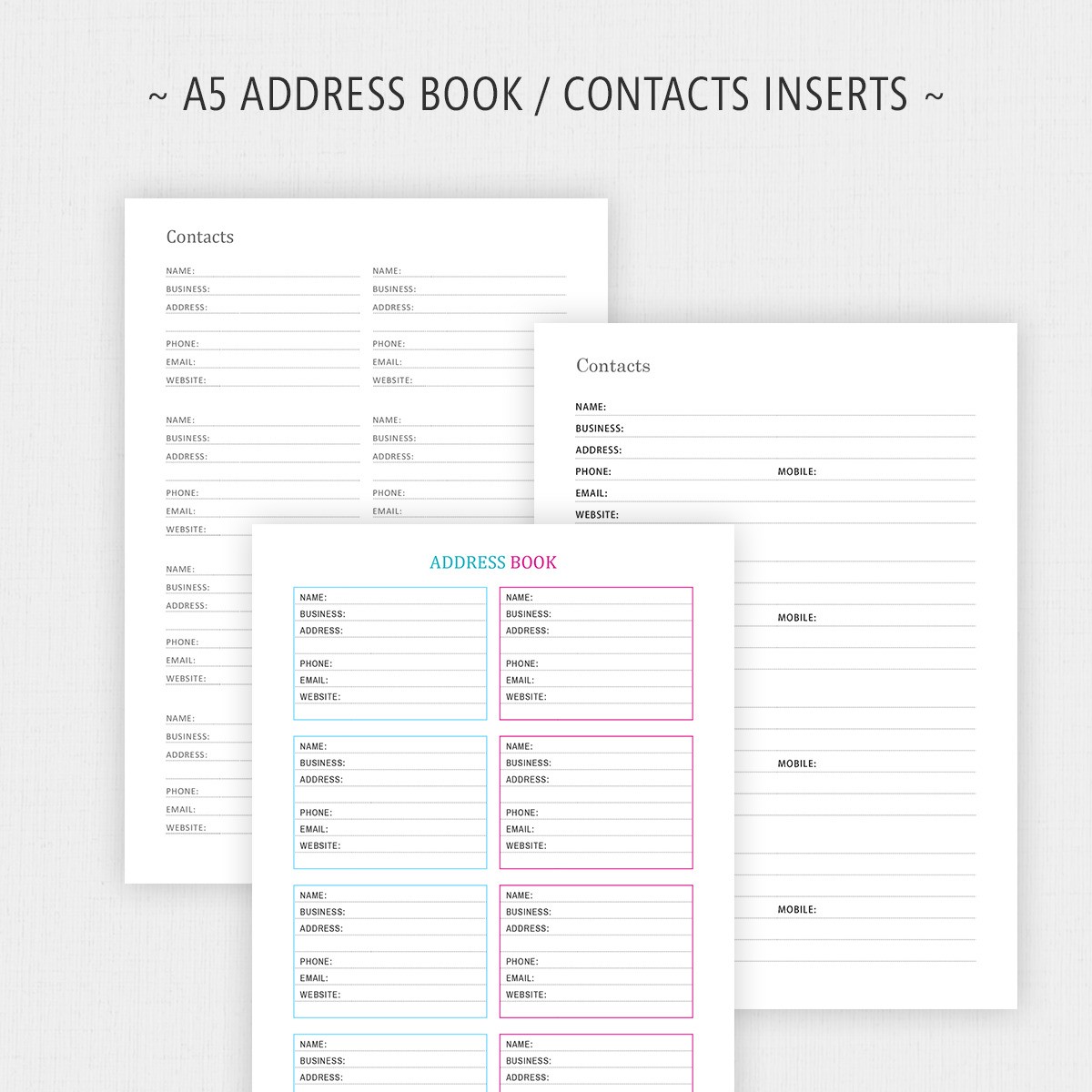 A5 Books Tracker Planner Inserts Printable Download - Letter / A4 / A5 –  MarianeCresp