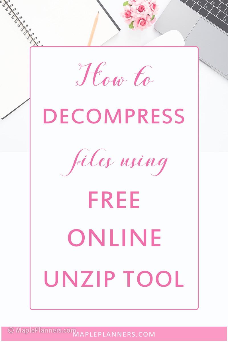 How to decompress files using free online unzip tool