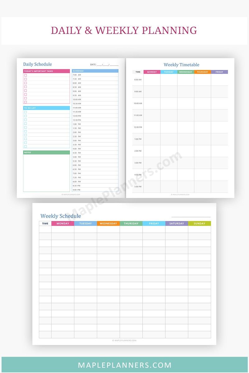 Daily and Weekly Planning