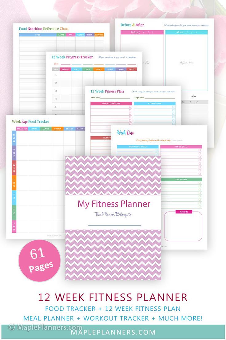 12 Week Fitness Planner helps you stay fit and healthy