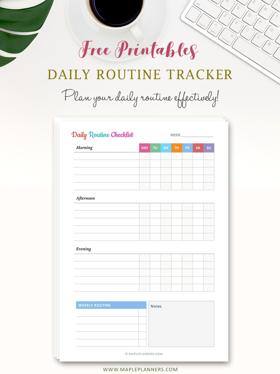 Daily Routine Tracker Printable