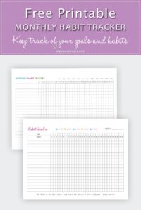 Habit Tracker Printable: Keep track of your Goals and Habits