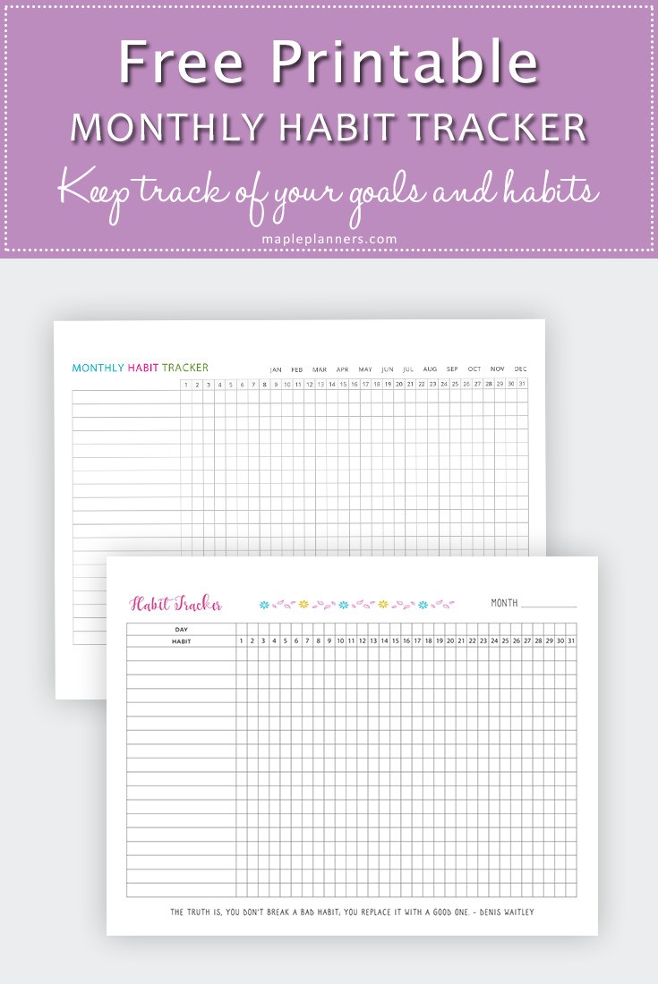 Habit Tracker Printable