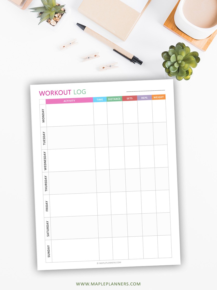 Workout and Fitness Log