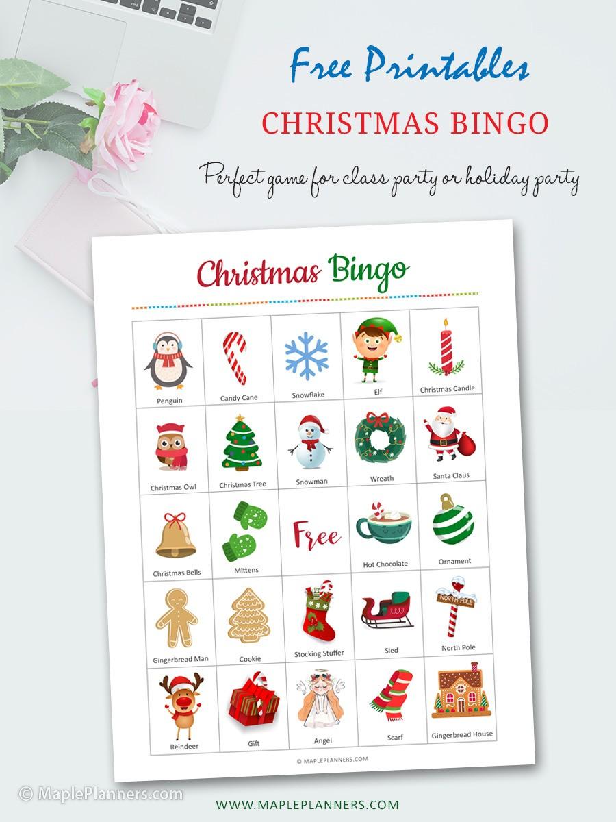 Free Christmas Bingo Game Cards