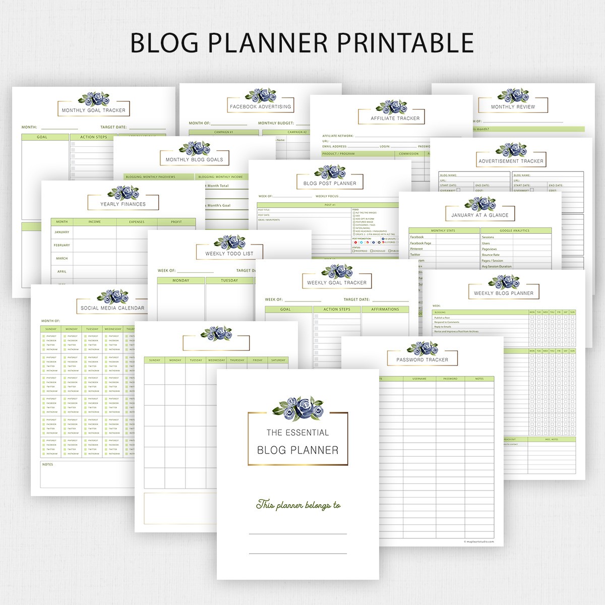 The Essentail Blog Planner Printable Bundle