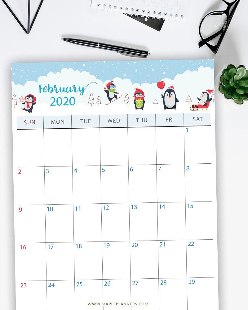 February 2020 Printable Calendar