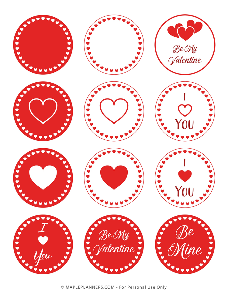 valentines cupcake toppers