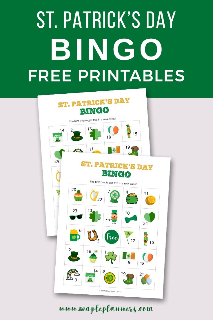 St Patrick's Day Bingo Fun Activties for Kids