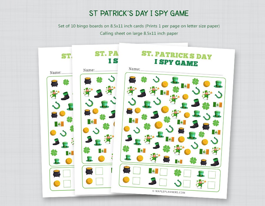 St. Patrick's Day I Spy Game