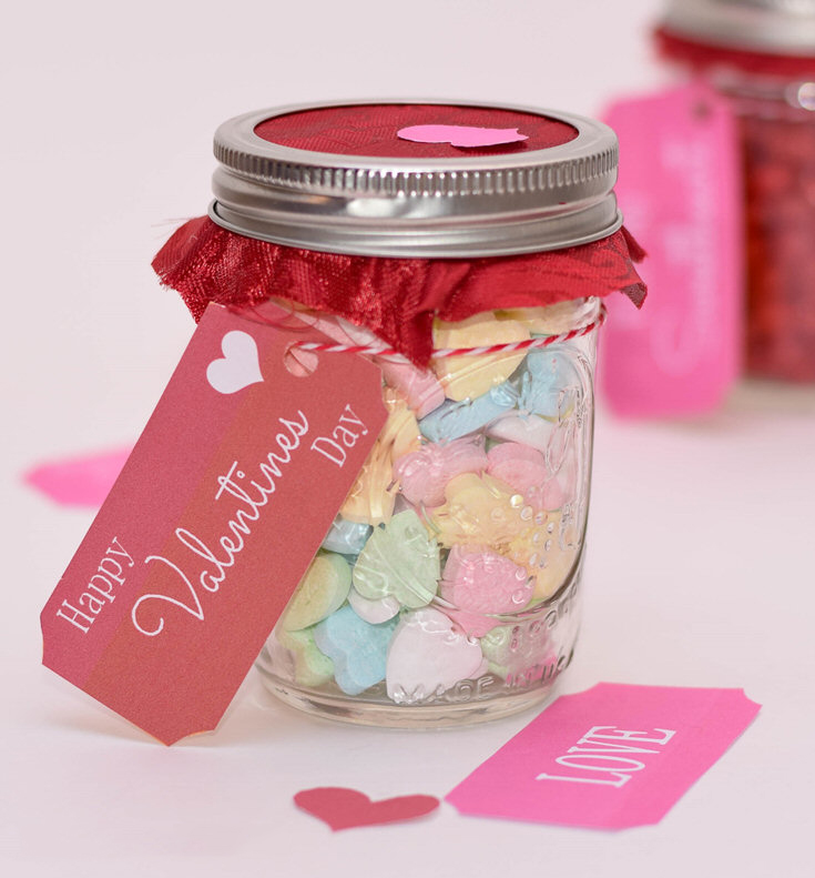 Happy Valentines Day DIY Mason Jar Gifts FREE Printables