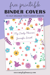 Free Printable Planner Binder Covers