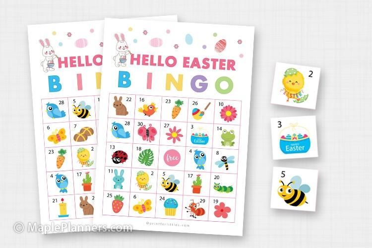 Printable Hello Easter Bingo Cards
