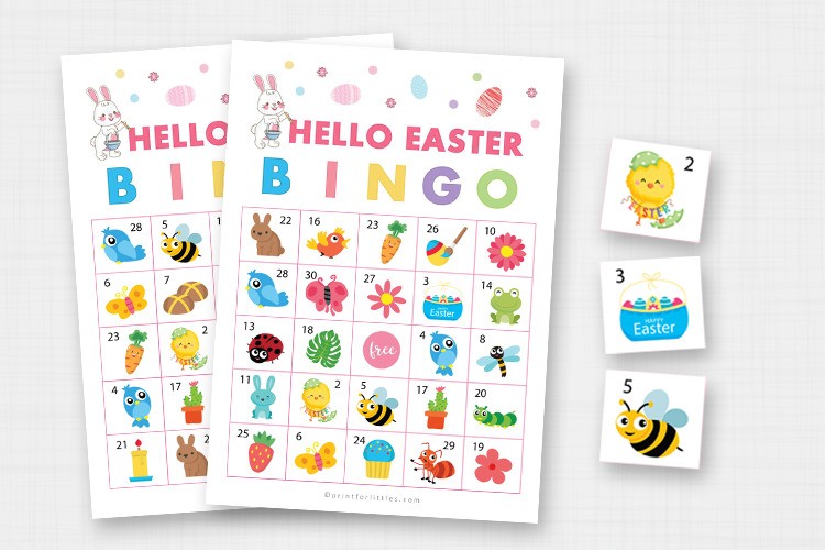 Printable Hello Easter Bingo Cards