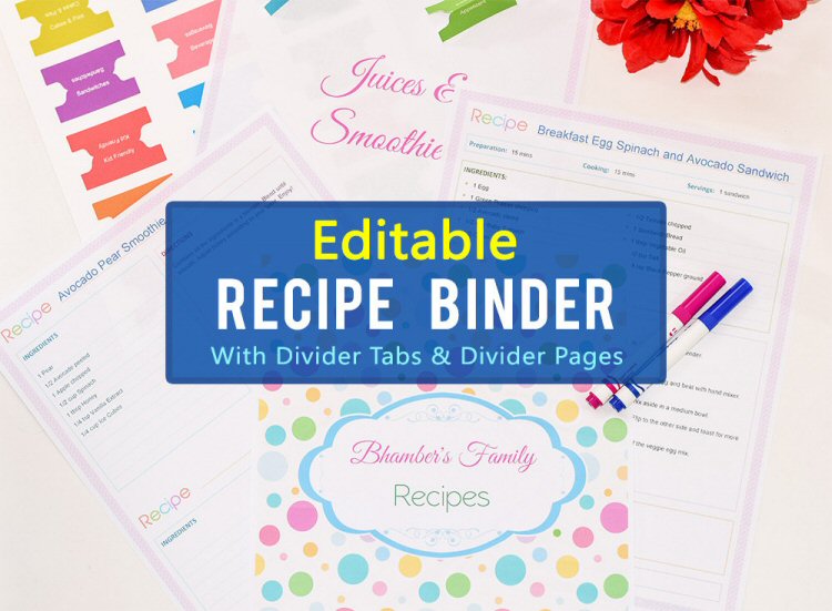 Editable Recipe Binder