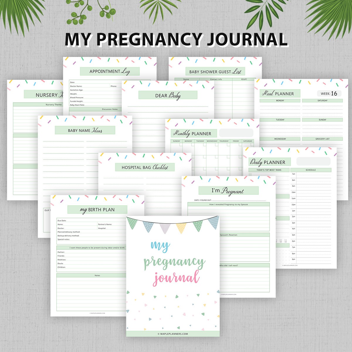 My Pregnancy Journal Printable Instant Download