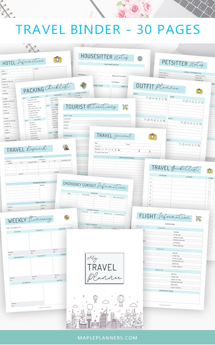 Travel Binder Printable