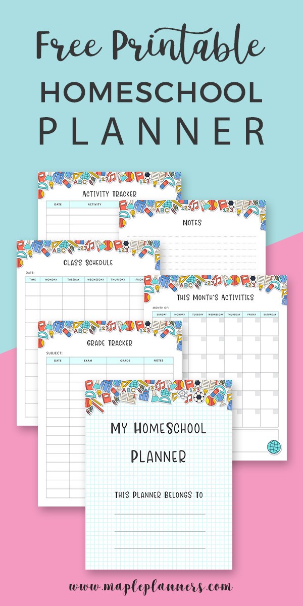 Free Printables HomeSchool Planner