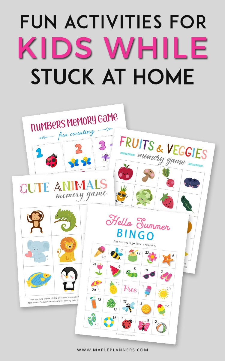 Fun activities for kids to do while stuck at home