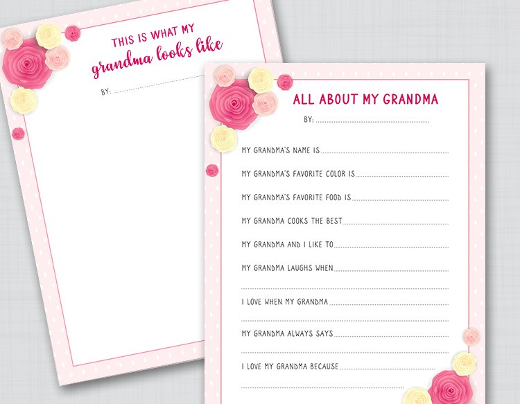 All about my mom printables for Mothers Day