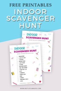 Free Printable Indoor Scavenger Hunt for Kids