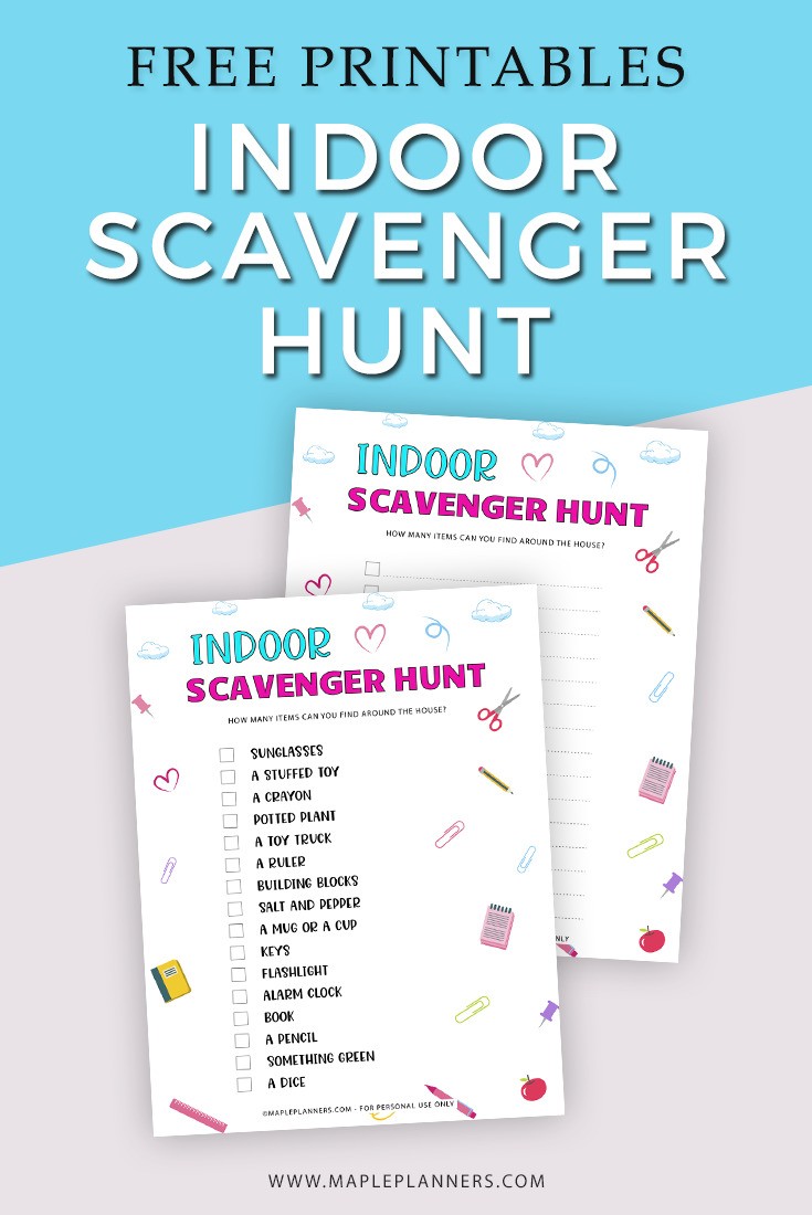 Indoor Scavenger Hunt for Kids