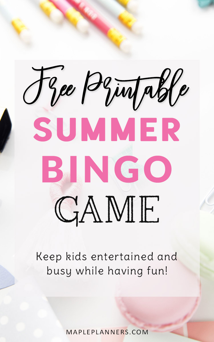 Free Printable Summer Bingo Games for Kids