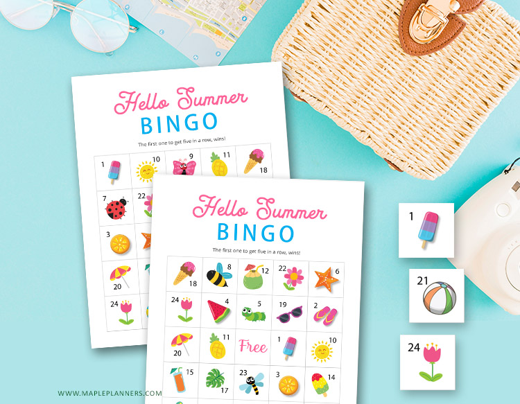 Summer Bingo Game Free Printables