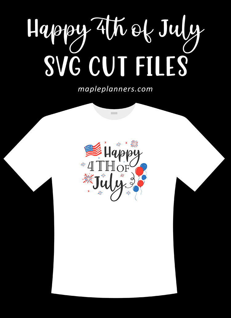 4th of July SVG Cut files to design custom tshirts to celebrate 4th July with Cricut or Silhouette Machine