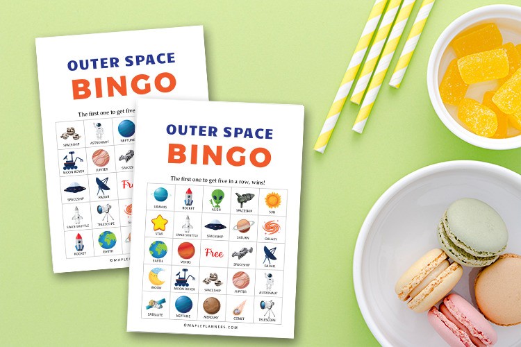 Outer Space Bingo Printable