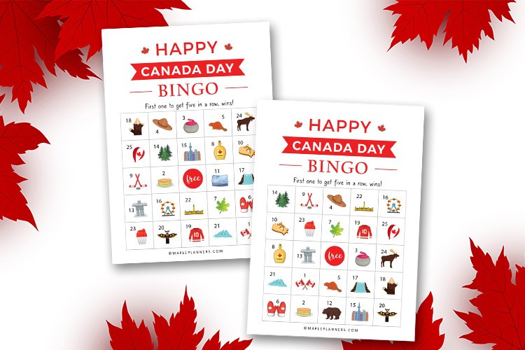 Printable Canada Day Bingo