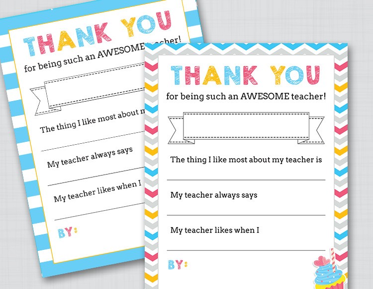 Teacher Appreciation Thank You Free Printable