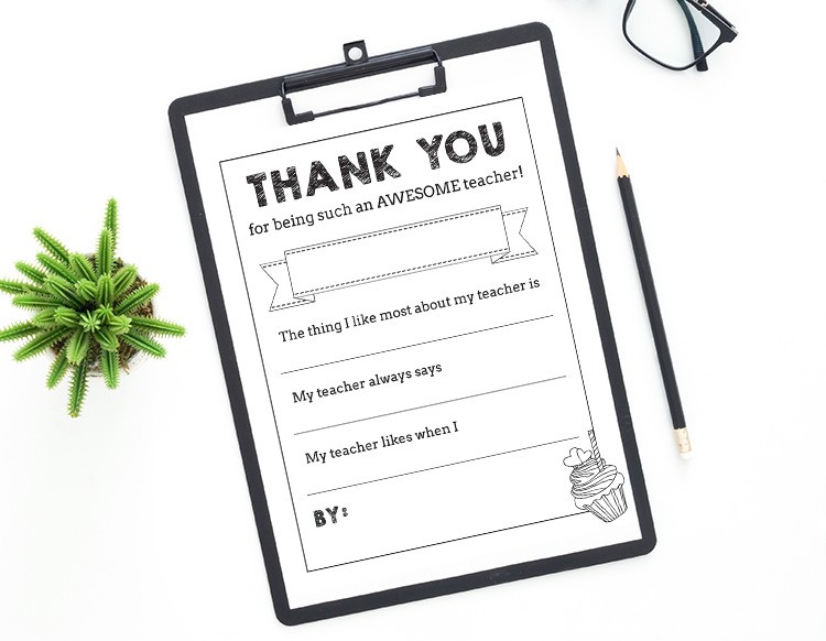 Teacher Appreciation Thank You Free Printable