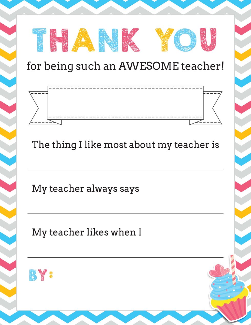 Teacher Appreciation Thank You Free Printable