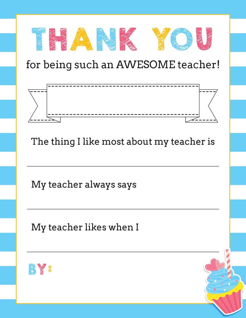 Free Printable Teacher Appreciation Thank You