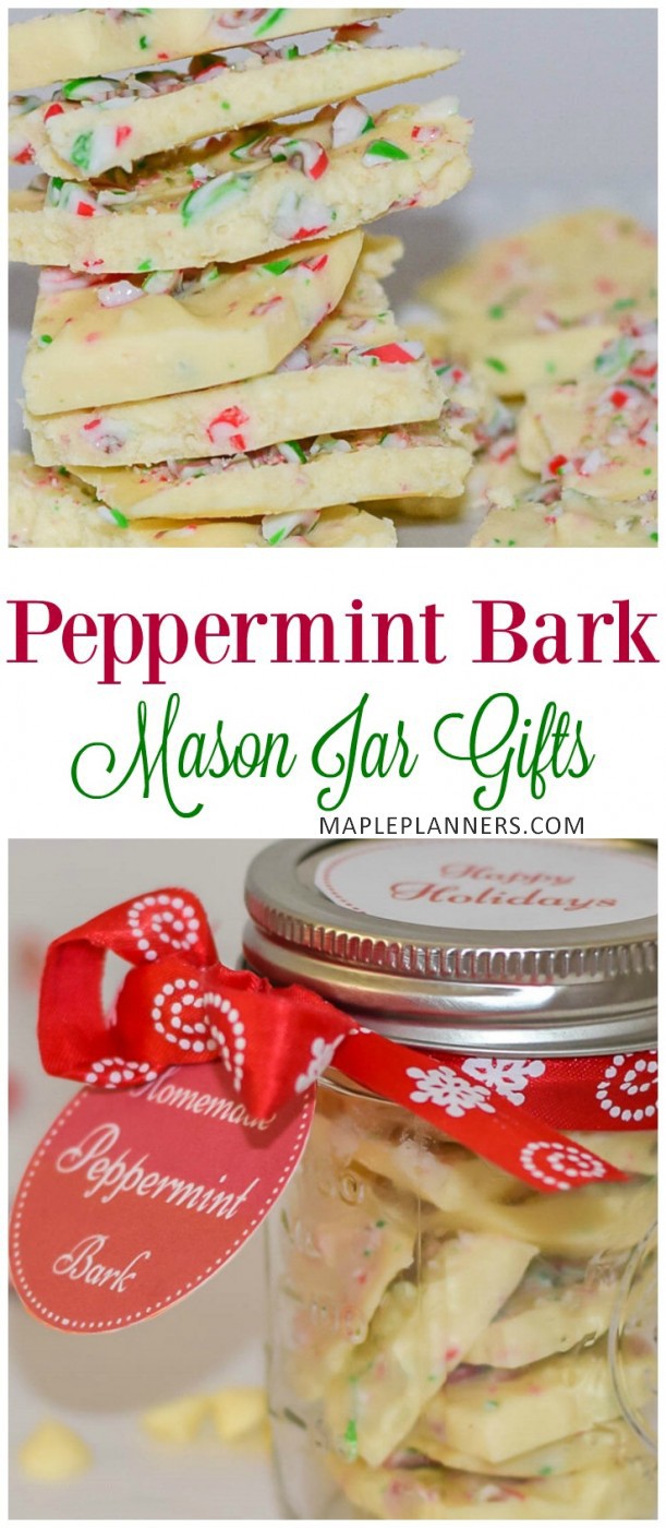 Peppermint Bark Mason Jar Gift Ideas