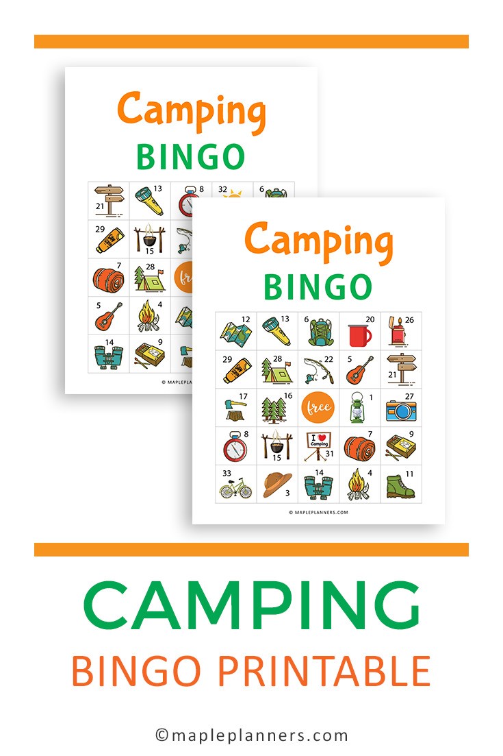 Free Printable Camping Bingo