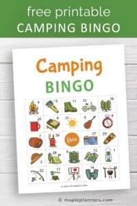 Camping Bingo Free Printable