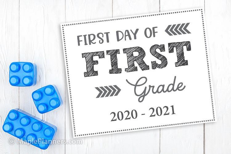 First Day of School Signs Free Printable