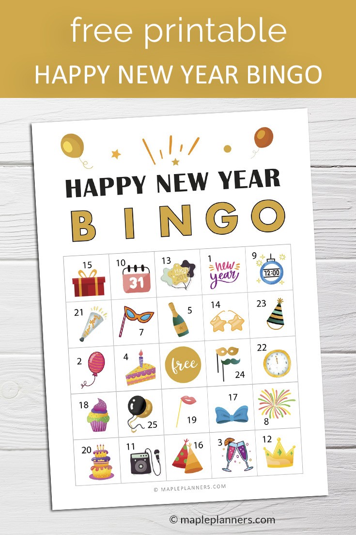 New Year's Eve Bingo Game for Kids - Toddler Approved