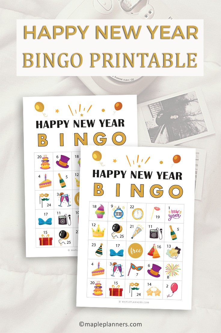 New Year's Eve Bingo Cards Printable