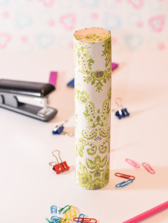 DIY Pencil Holder with Toilet Rolls