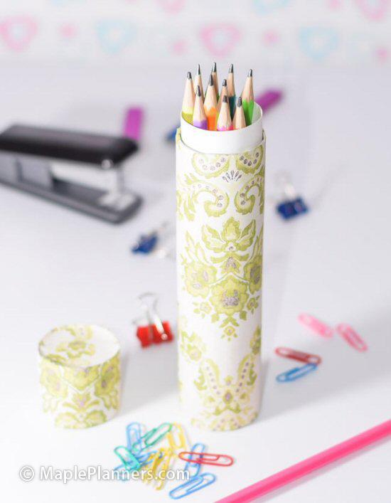 DIY Pencil Holder Craft with Toilet Rolls