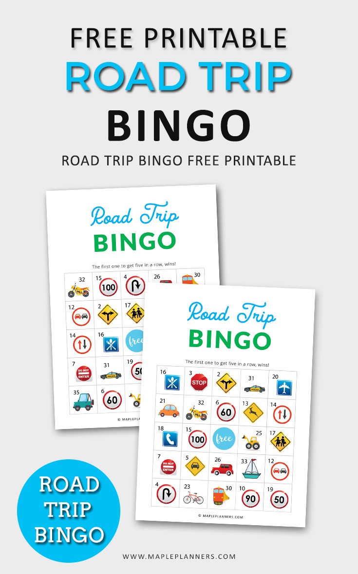 Road Trip Bingo for Kids Printable