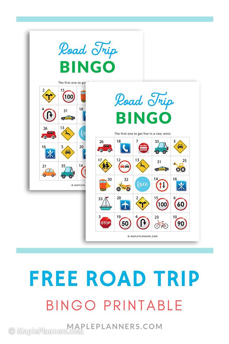 Printable Road Trip Bingo Game for Kids